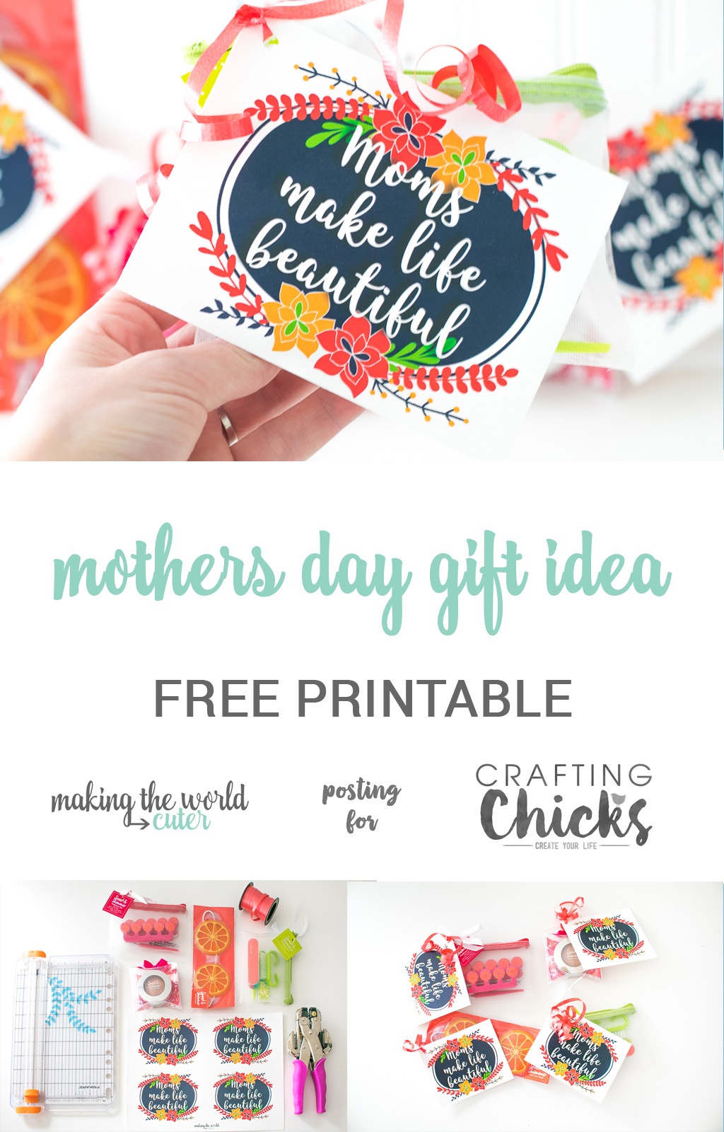 Mothers Day Gift Idea For Friends With Free Printable - Free Printable Mothers Day Gifts