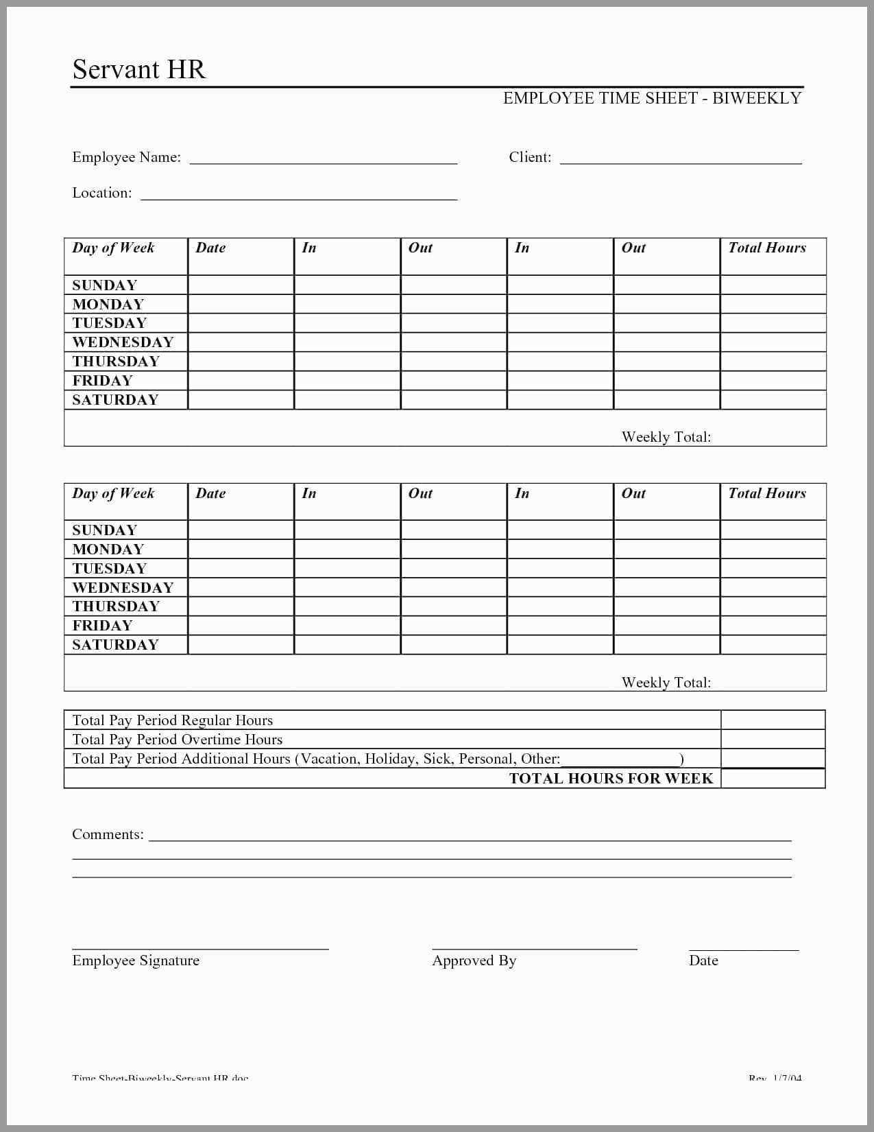 Multiple Employee Timesheet New Free Free Excel Timesheet Template - Free Printable Blank Time Sheets