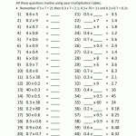 Multiplication Fact Sheet Collection   Multiplying Decimals Free Printable Worksheets
