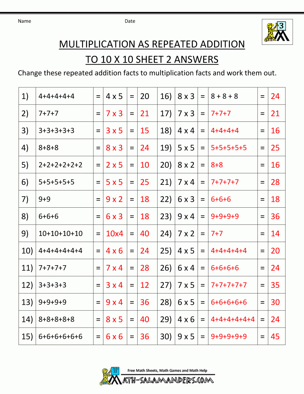 Multiplication Facts Worksheets Understanding To 10X10 Free Math For - Free Printable Distributive Property Worksheets