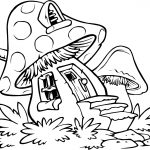 Mushroom House Coloring Pages | Coloring Pages | Easy Coloring Pages   Free Printable Mushroom Coloring Pages