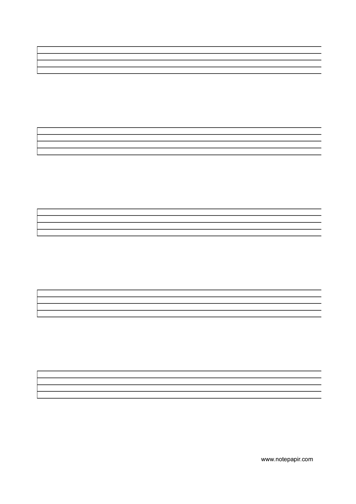 Music Staff Printable