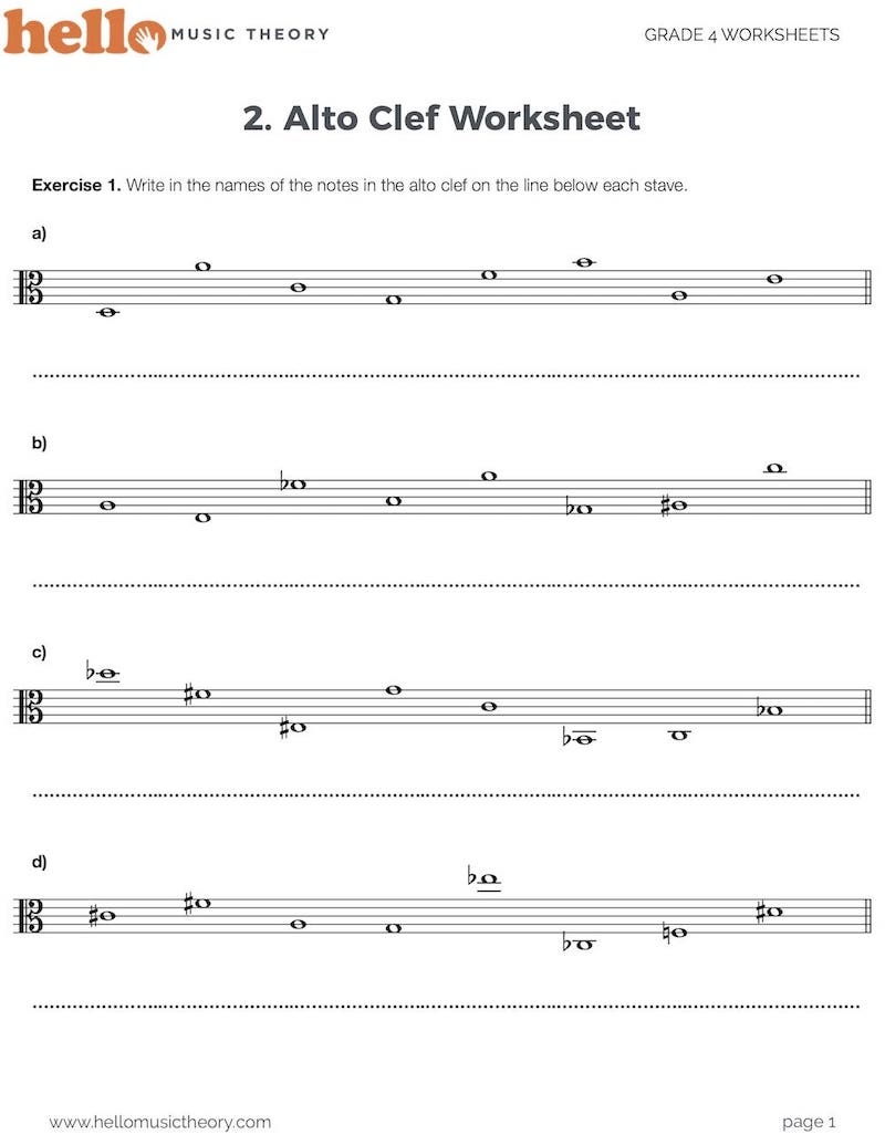 beginning piano note recognition worksheet sub plans