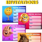 Musings Of An Average Mom: Emoji Movie Invitations   Free Printable Emoji B Day Invites