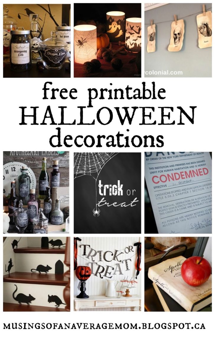 Free Printable Halloween Decorations