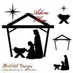 Nativity Silhouette Free Nativity Silhouette Clip Art Hostted 2   Free Printable Nativity Silhouette