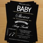 Neutral Baby Shower Invitations   Free Thank You Cards, Printable   Free Printable Black And White Baby Shower Invitations