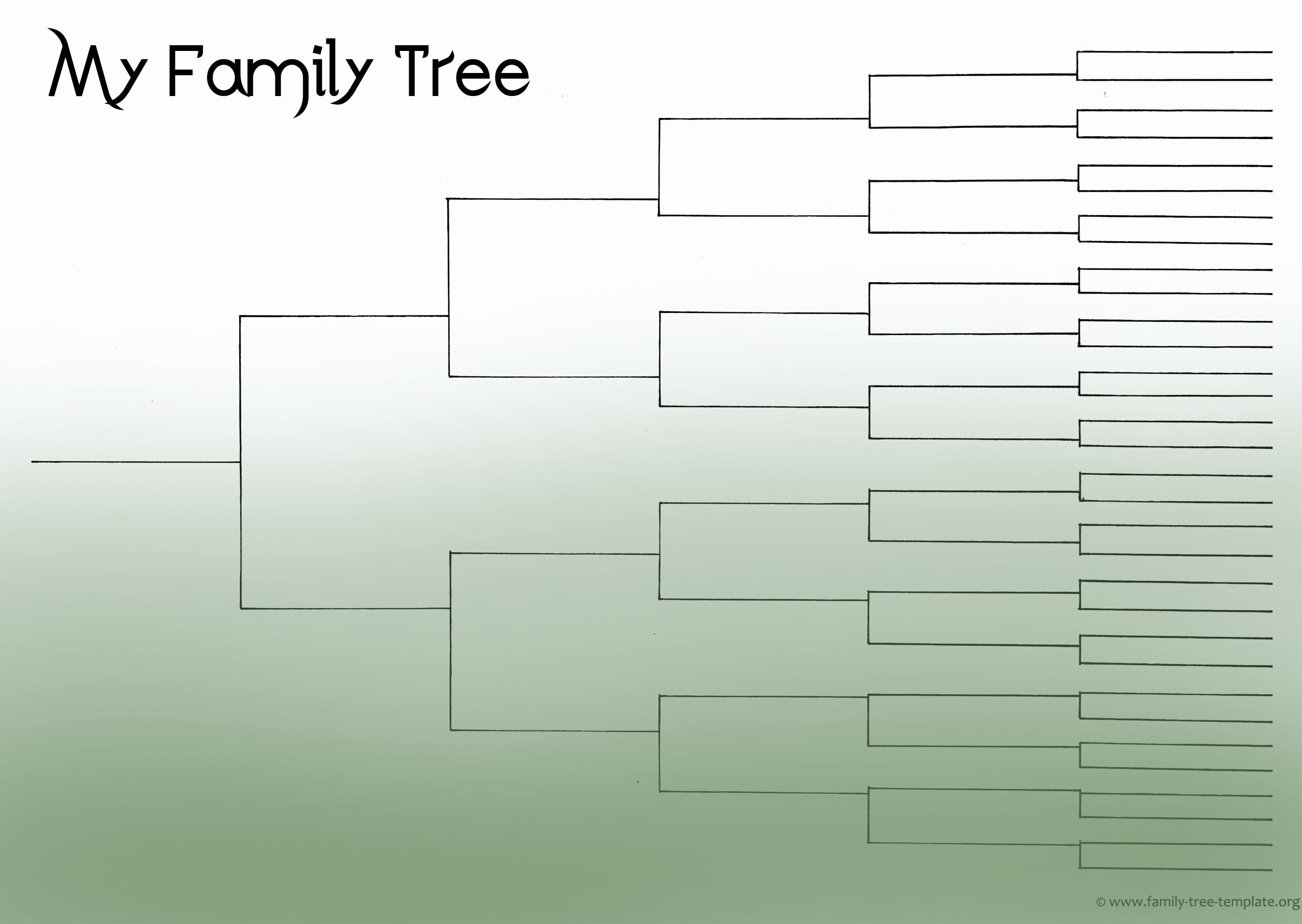 Free Printable Family Tree Chart Landscape Pdf From Vertex42 Free 