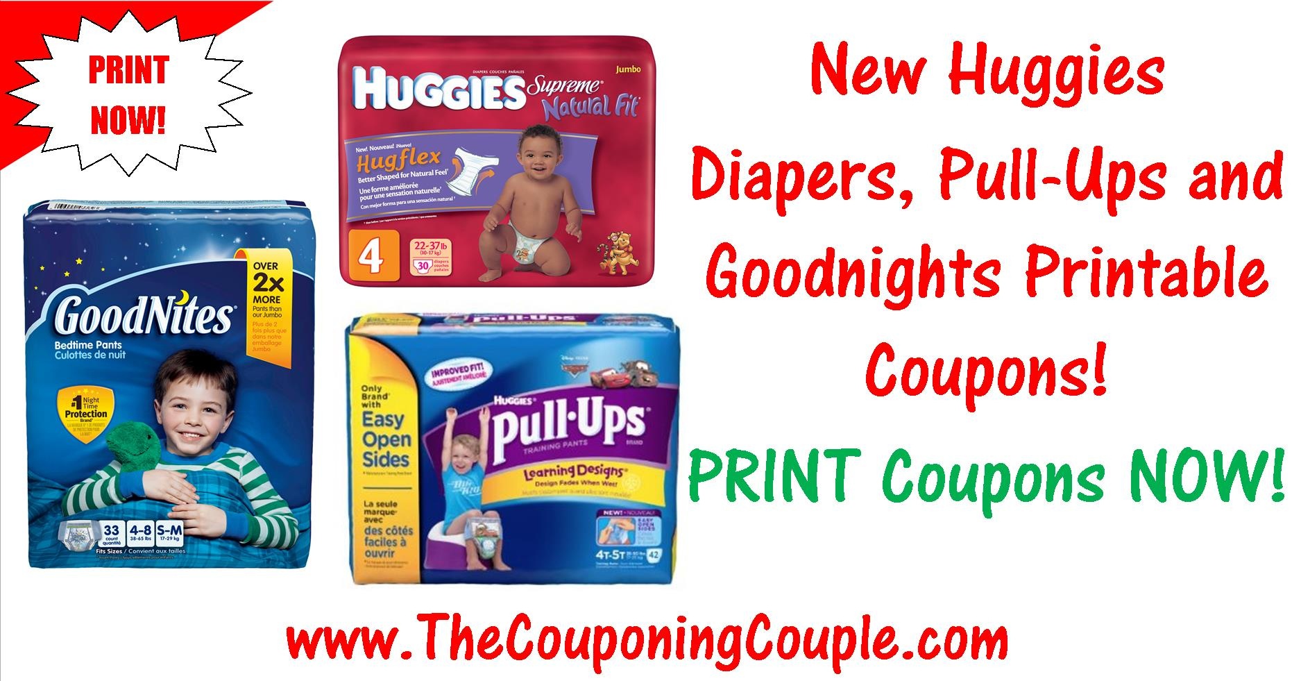 New Huggies Diapers, Pull-Ups, And Goodnites Printable Coupons! - Free Printable Coupons For Huggies Pull Ups