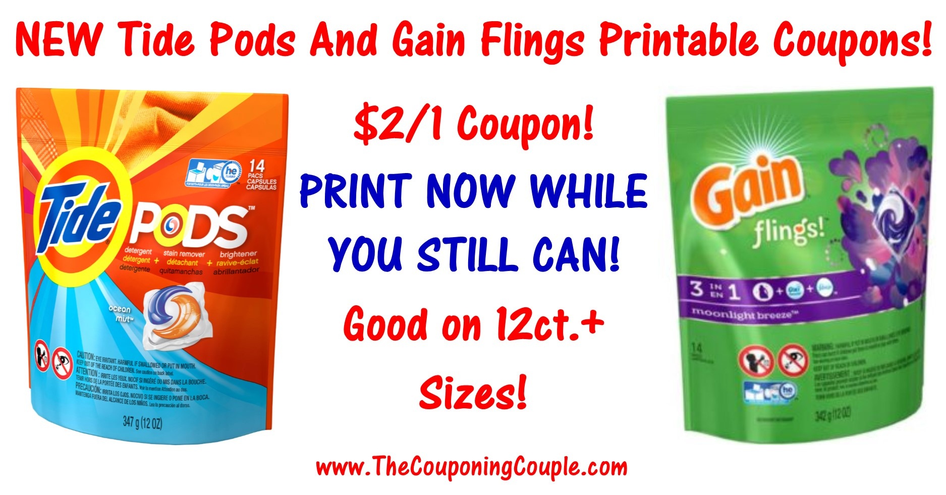 New Tide Pods Printable Coupon &amp;amp; Gain Flings Printable - Tide Coupons Free Printable
