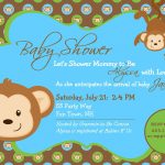 Nice Free Template Baby Shower Monkey Invitations | Bagvania   Free Printable Monkey Girl Baby Shower Invitations