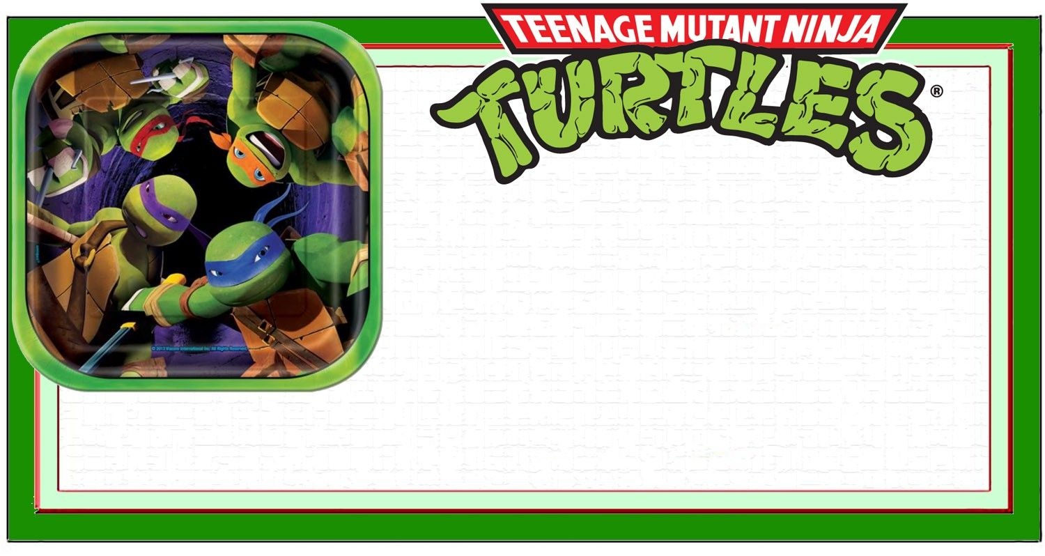 Ninja Turtle Invitation Template | Coolest Invitation Templates - Free Printable Teenage Mutant Ninja Turtle Cupcake Toppers