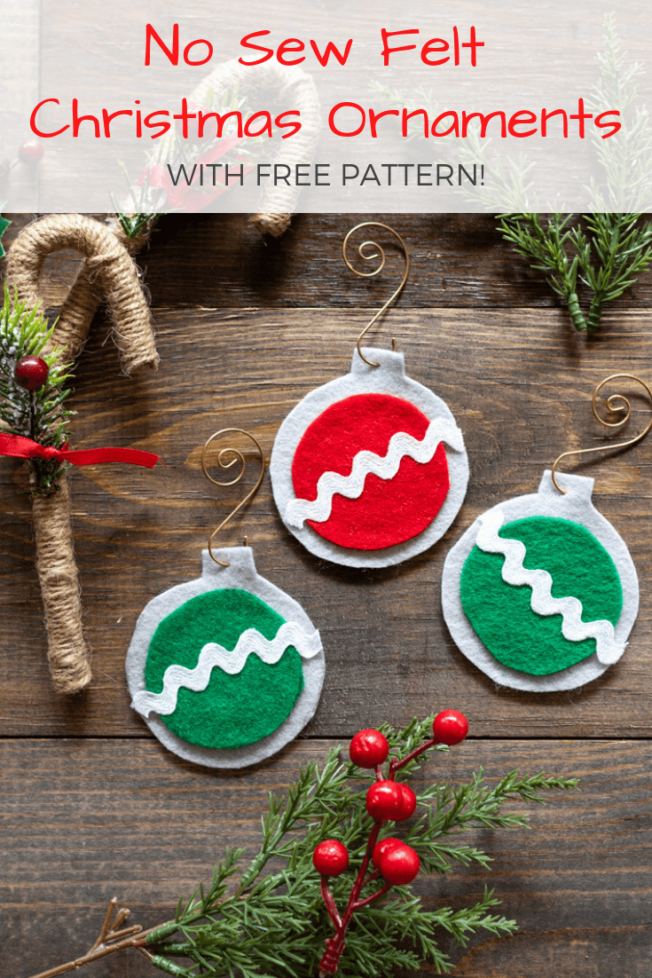 No Sew Easy Felt Christmas Ornaments - The Artisan Life - Free Printable Christmas Ornament Patterns