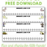Number Lines 0 To 20 Unicorns Stars Construction Pirates Free   Free Printable Number Line 0 20