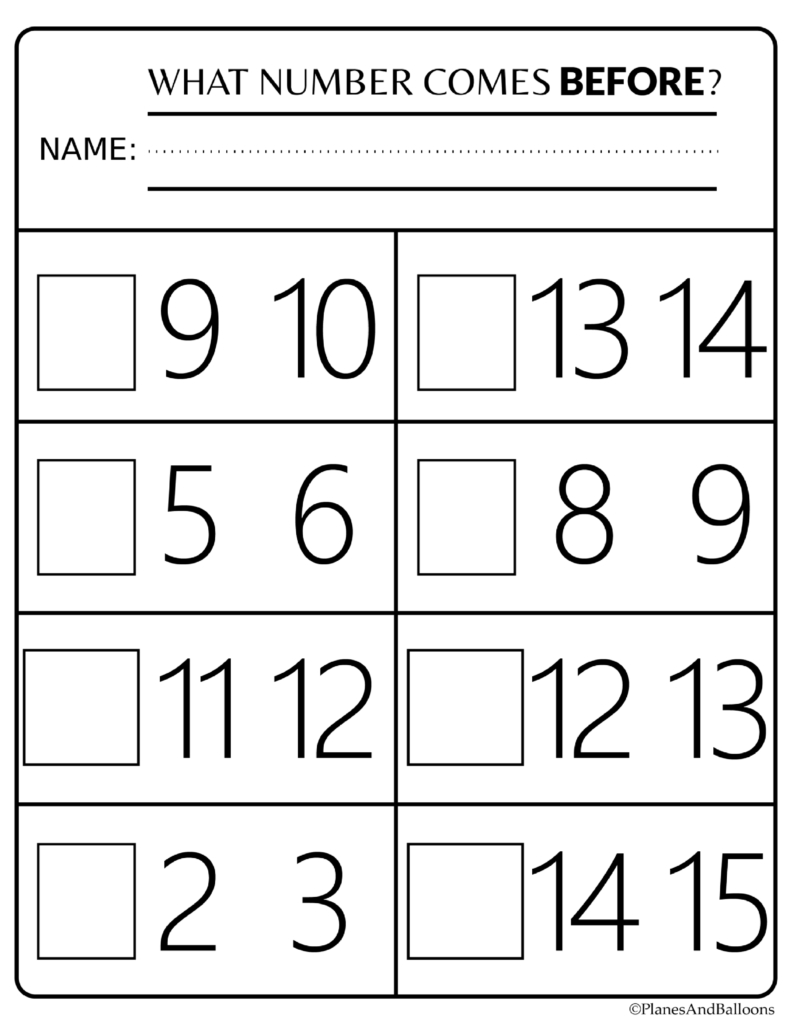 Number Order Kindergarten Free Printable Worksheets: Numbers 1-20 - Free Printable Missing Number Worksheets