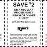 Old Country Buffet Coupons   $2 Off Your Buffet At Ryans, Hometown   Old Country Buffet Printable Coupons Buy One Get One Free