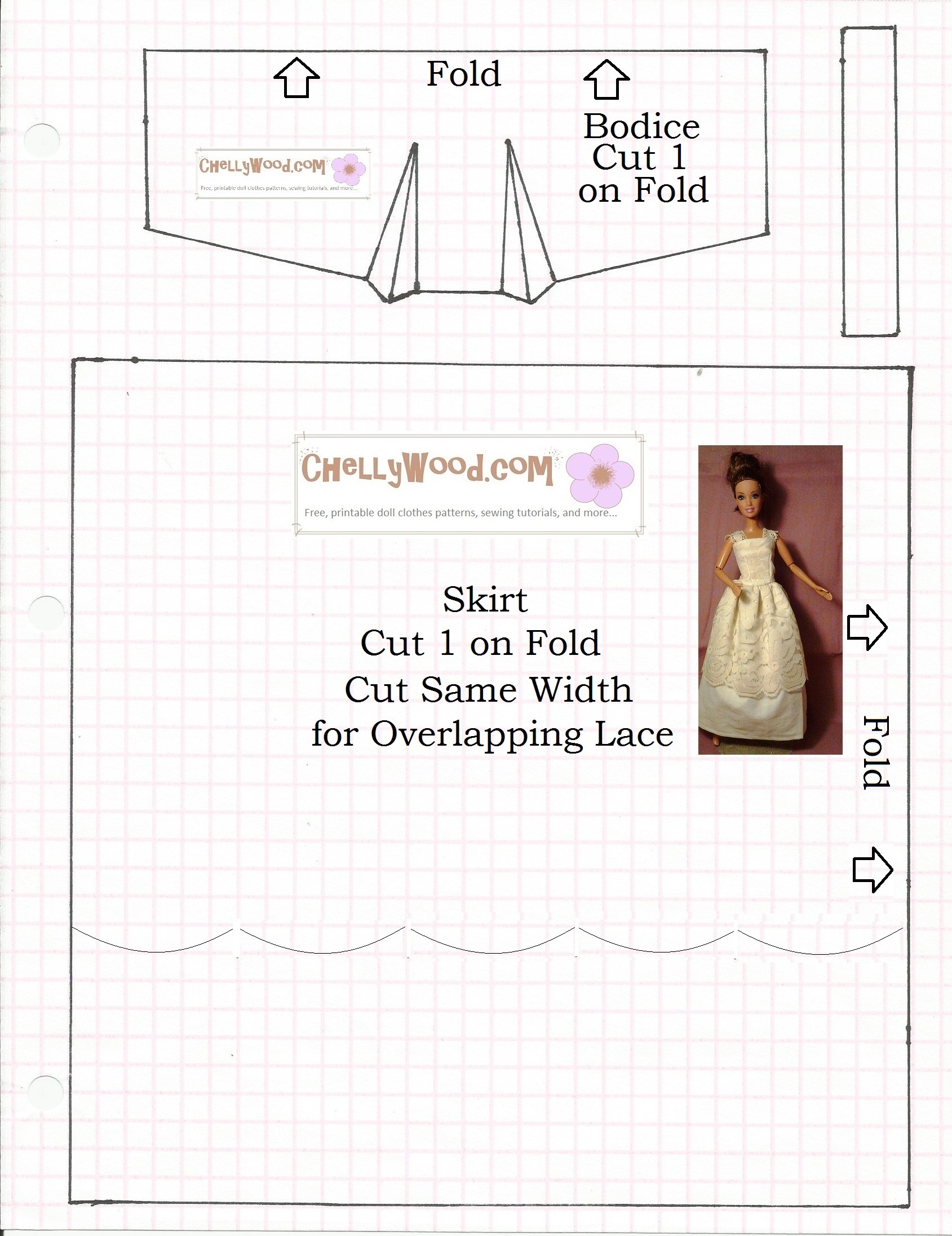 Old Pattern Page – Free, Printable Doll Clothes Sewing Patterns For - Free Printable Patterns For Sewing Doll Clothes