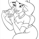 Online Disney Coloring Pages Printable Kids Colouring Pages   Free Printable Princess Jasmine Coloring Pages