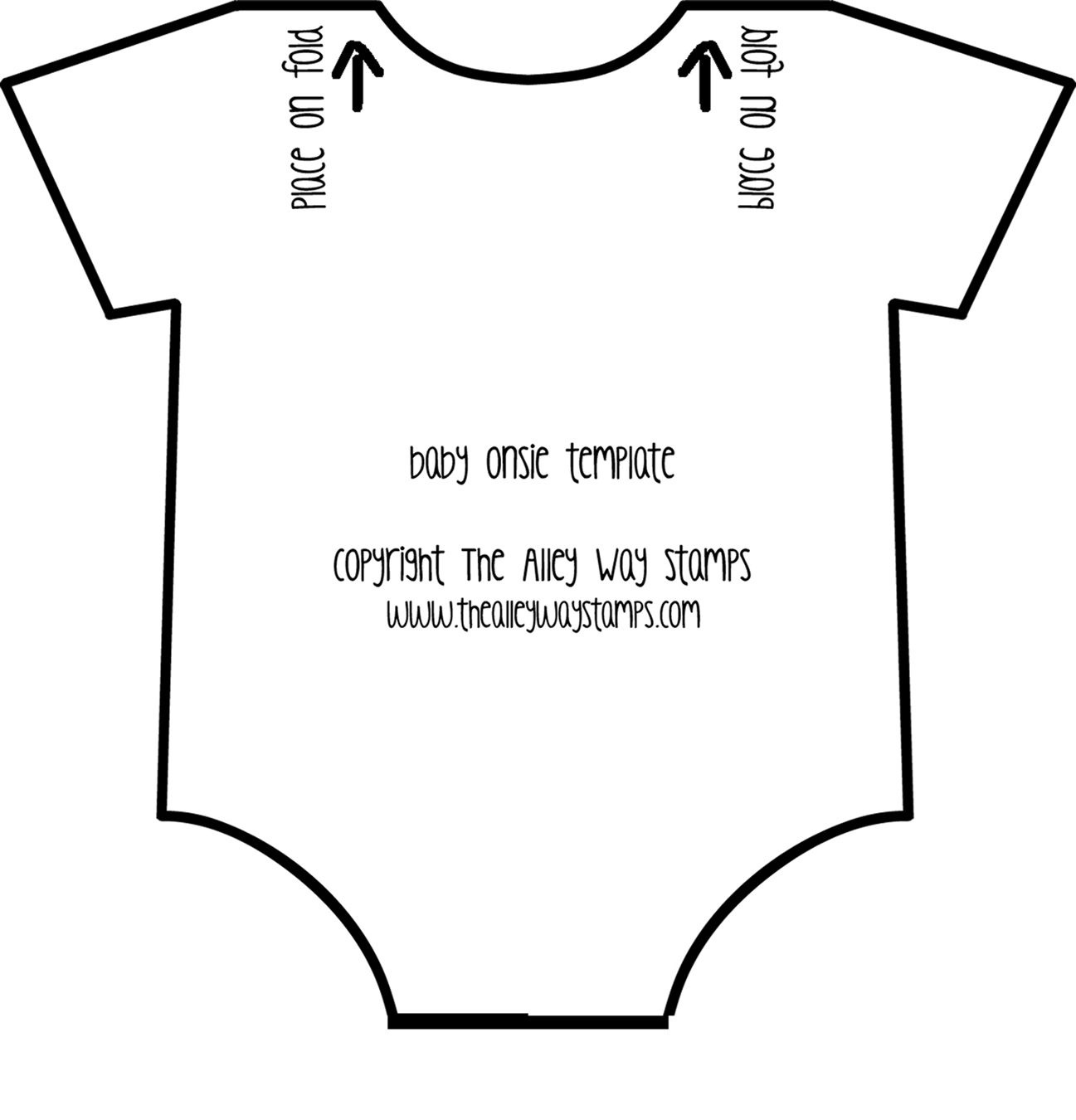 Onsie Template Free From The Alley Way Stamps: Freebies | Templates - Free Printable Onesies