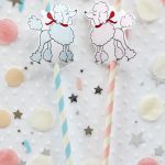 Oodles Of Poodles Straws | Birthday Parties | Sock Hop Party, Poodle   Free Printable Poodle Template
