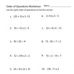 Order Of Operations Worksheet | Order Of Operations Worksheets   Order Of Operations Free Printable Worksheets With Answers