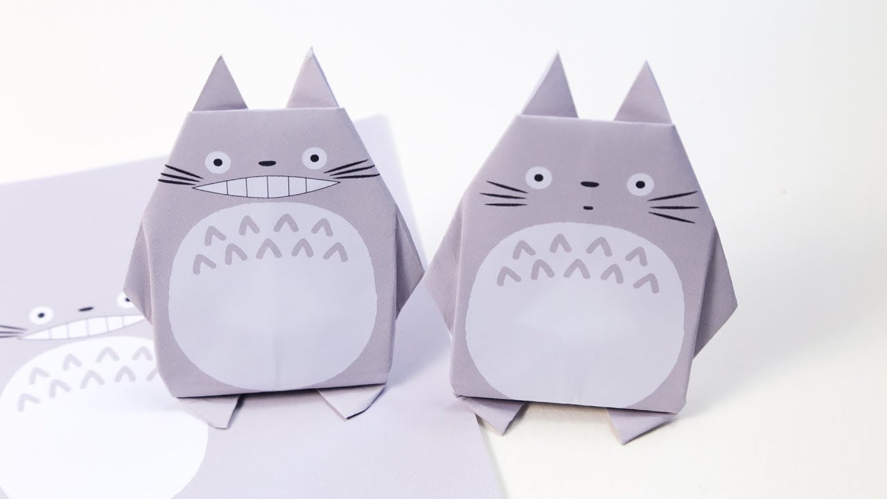 Origami Totoro Tutorial &amp;amp; Free Printable Paper - Paper Kawaii - Printable Origami Instructions Free