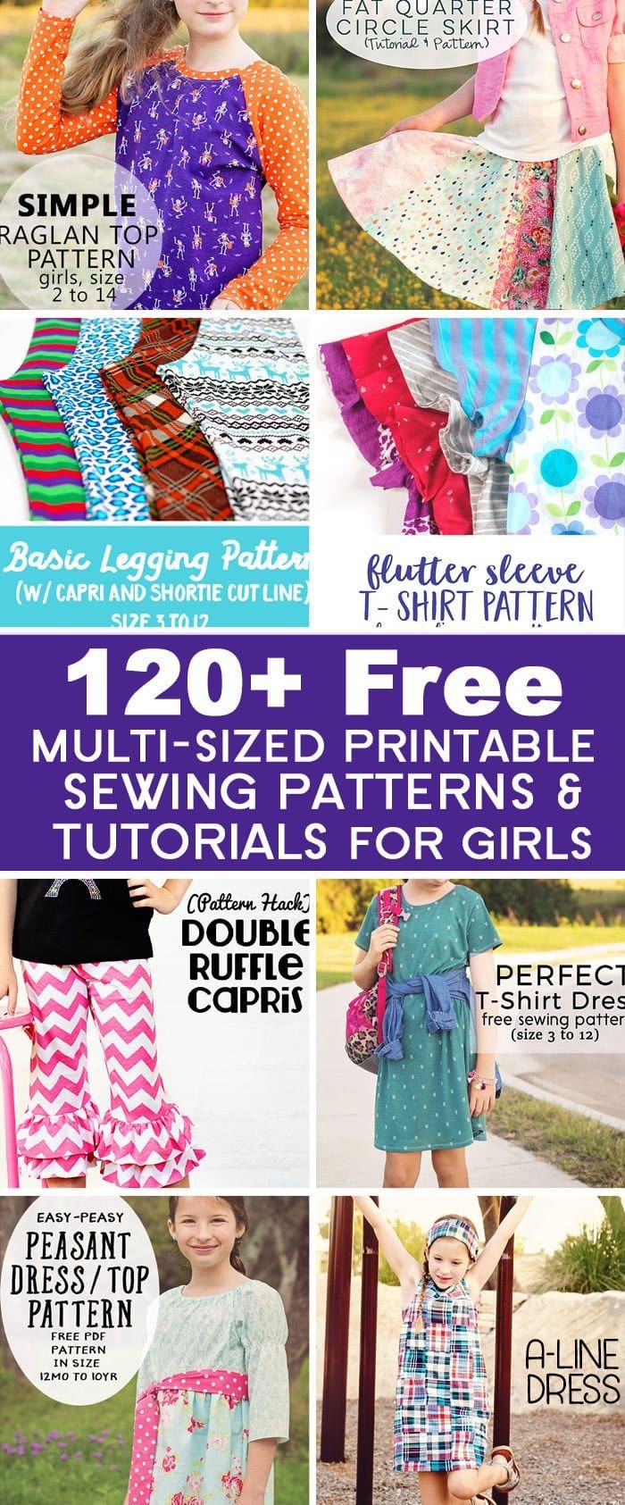 Over 120 Free Printable Sewing Patterns And Tutorials For Girls - Free Printable Sewing Patterns For Kids