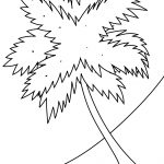 Palm Tree On A Beach Coloring Page | Free Printable Coloring Pages   Tree Coloring Pages Free Printable