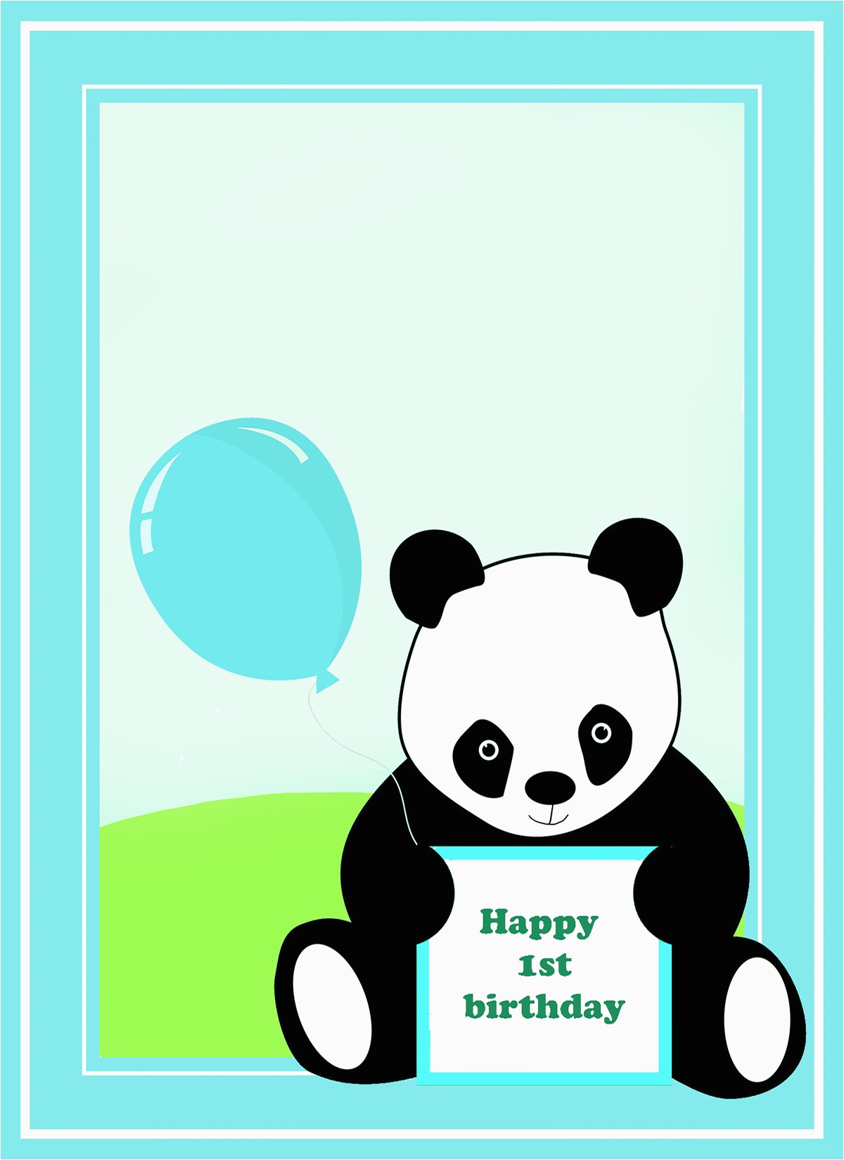 Panda Birthday Card Template | Birthdaybuzz - Panda Bear Invitations - Panda Bear Invitations Free Printable