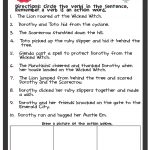 Parts Of Speech Wizard Of Oz Themed Worksheets {Freebie} | Grammar   Free Printable Parts Of Speech Worksheets