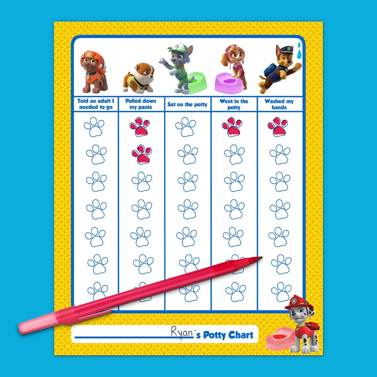 Paw Patrol Potty Training Chart | Nickelodeon Parents - Free Printable Potty Training Charts