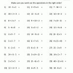 Pemdas Rule & Worksheets   Order Of Operations Free Printable Worksheets With Answers