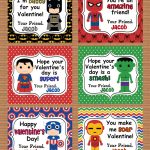 Personalized Superheroes Boys Valentine Class Cards Por Susanefird   Free Printable Superman Valentine Cards