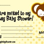 Photo : Free Baby Monkey Baby Shower Image   Free Printable Monkey Girl Baby Shower Invitations