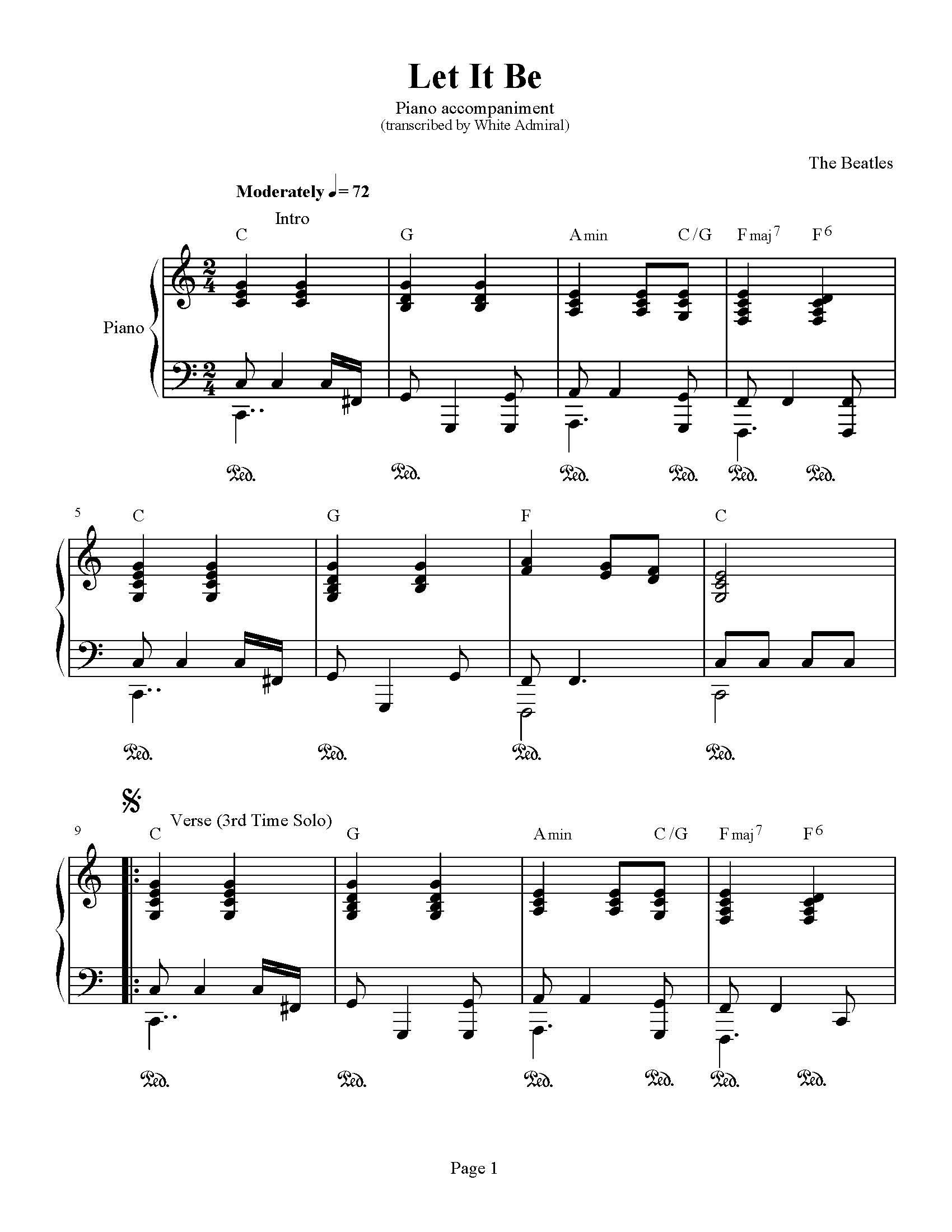 Piano Sheet Music For Beginners |  – Piano Accompaniment + Easy - Piano Sheet Music For Beginners Popular Songs Free Printable