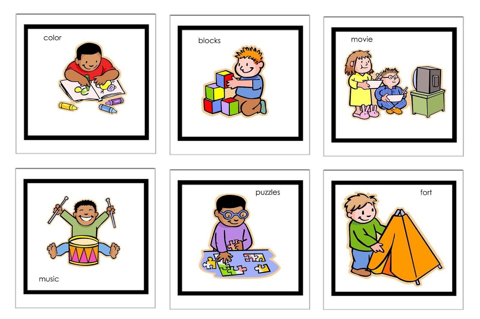 Picture Cards For Nonverbal Children | Free Printable Visual - Free Printable Visual Schedule For Preschool