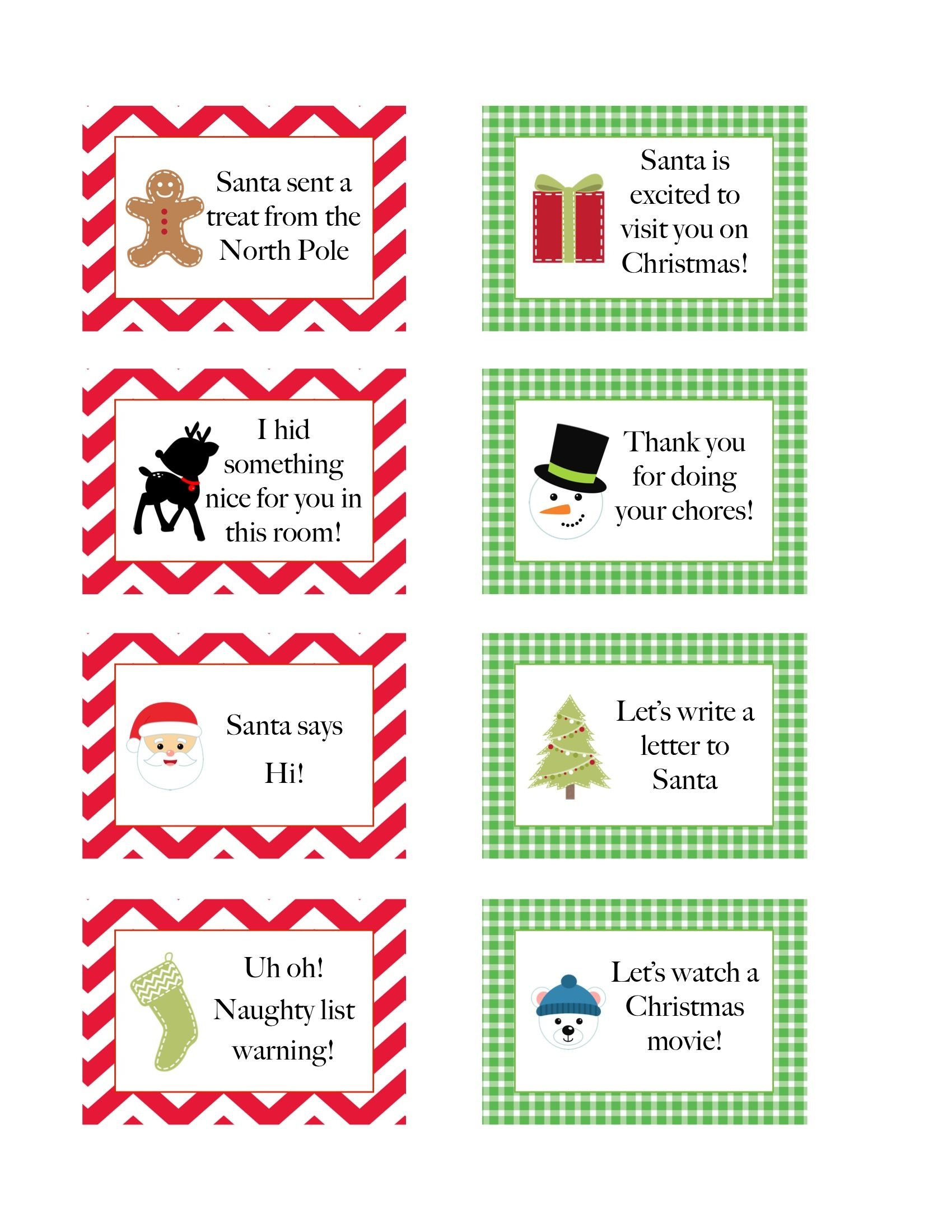 Free Printable Elf On The Shelf Notes Free Printable
