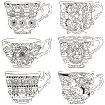 Pindeb Sherman On Coloring | Dover Coloring Pages, Free Adult   Free Printable Tea Cup Coloring Pages