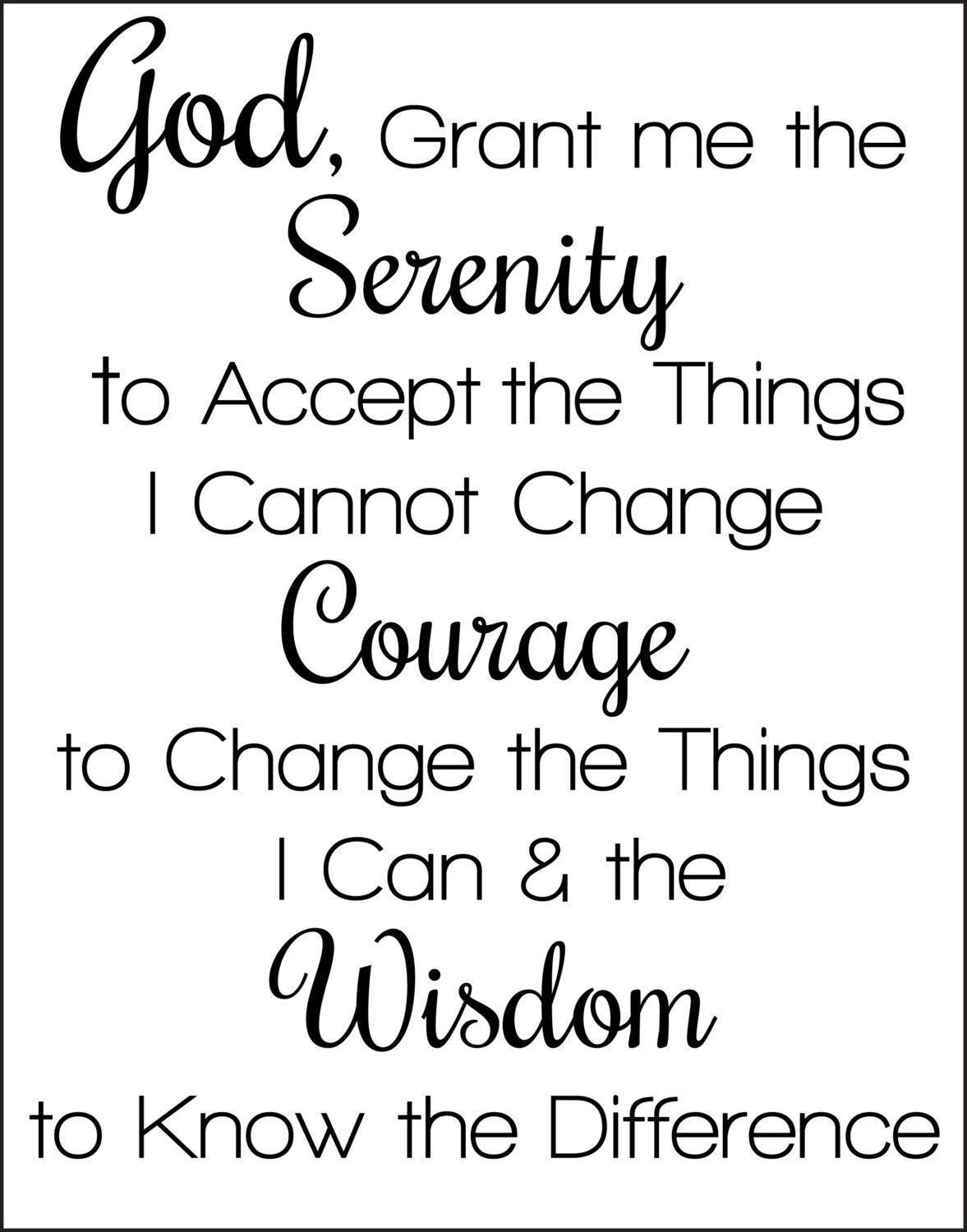 Pindebra Romine On Well Said | Serenity Prayer, Full Serenity - Free Printable Serenity Prayer