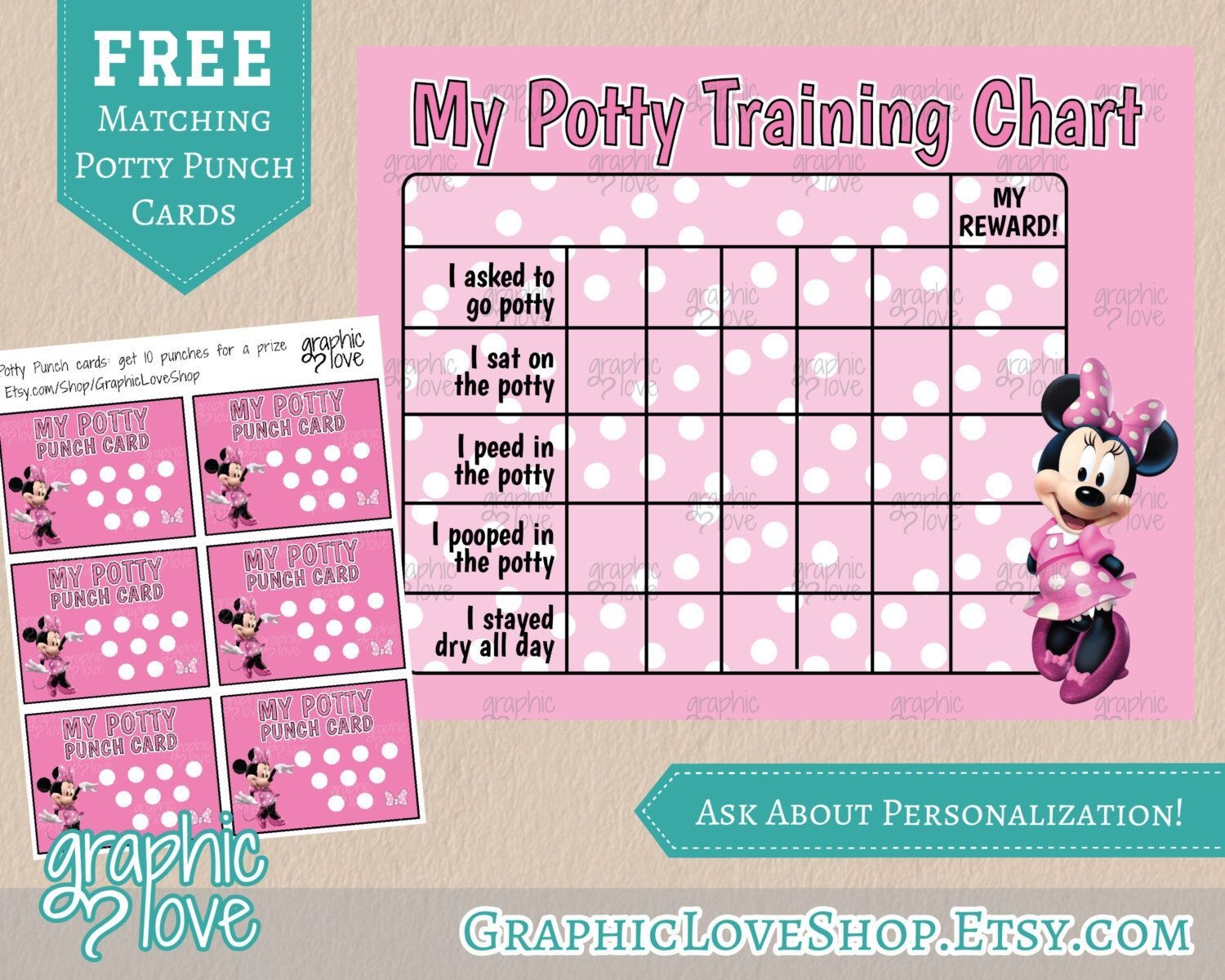 Template Free Printable Minnie Mouse Potty Training Chart