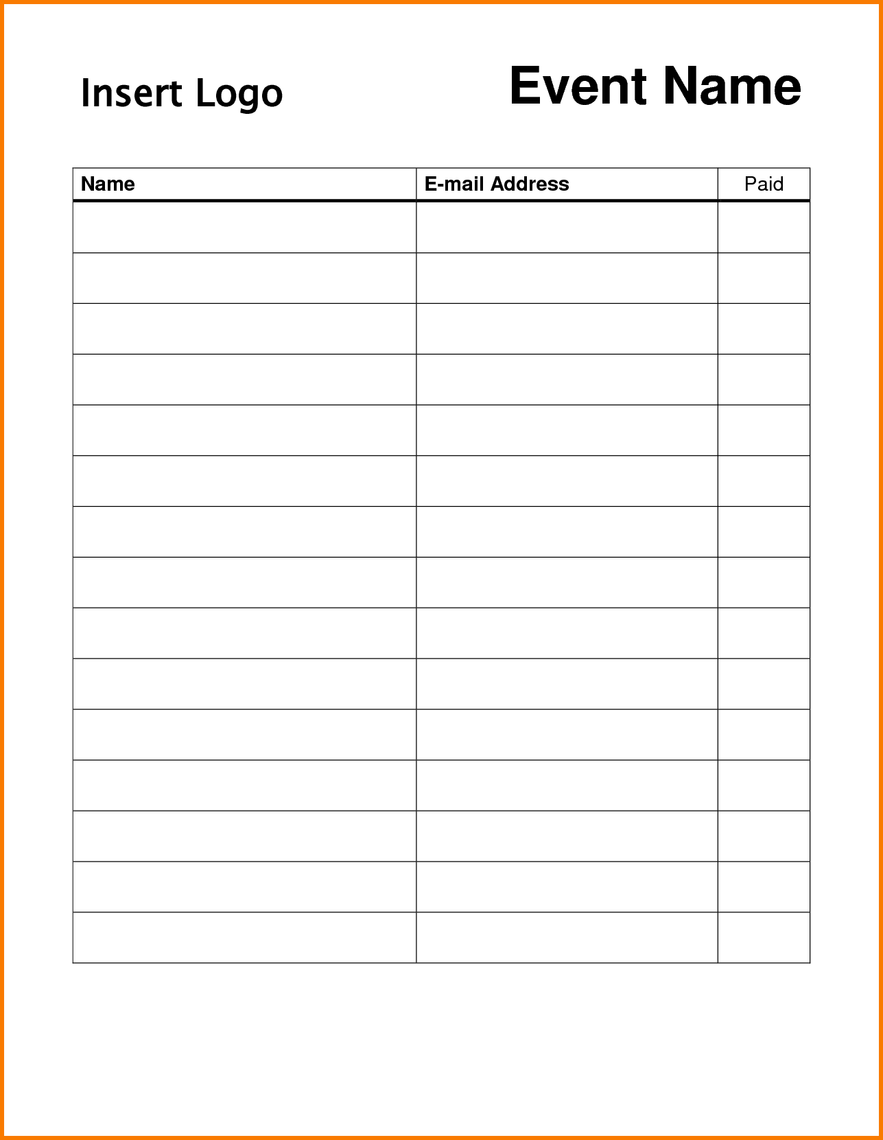 Pindonna Silva On Dojo Marketing Ideas | Sign In Sheet - Free Printable Sign In Sheet