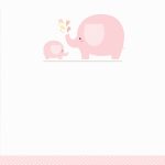 Pink Baby Elephant   Free Printable Baby Shower Invitation Template   Free Printable Elephant Images