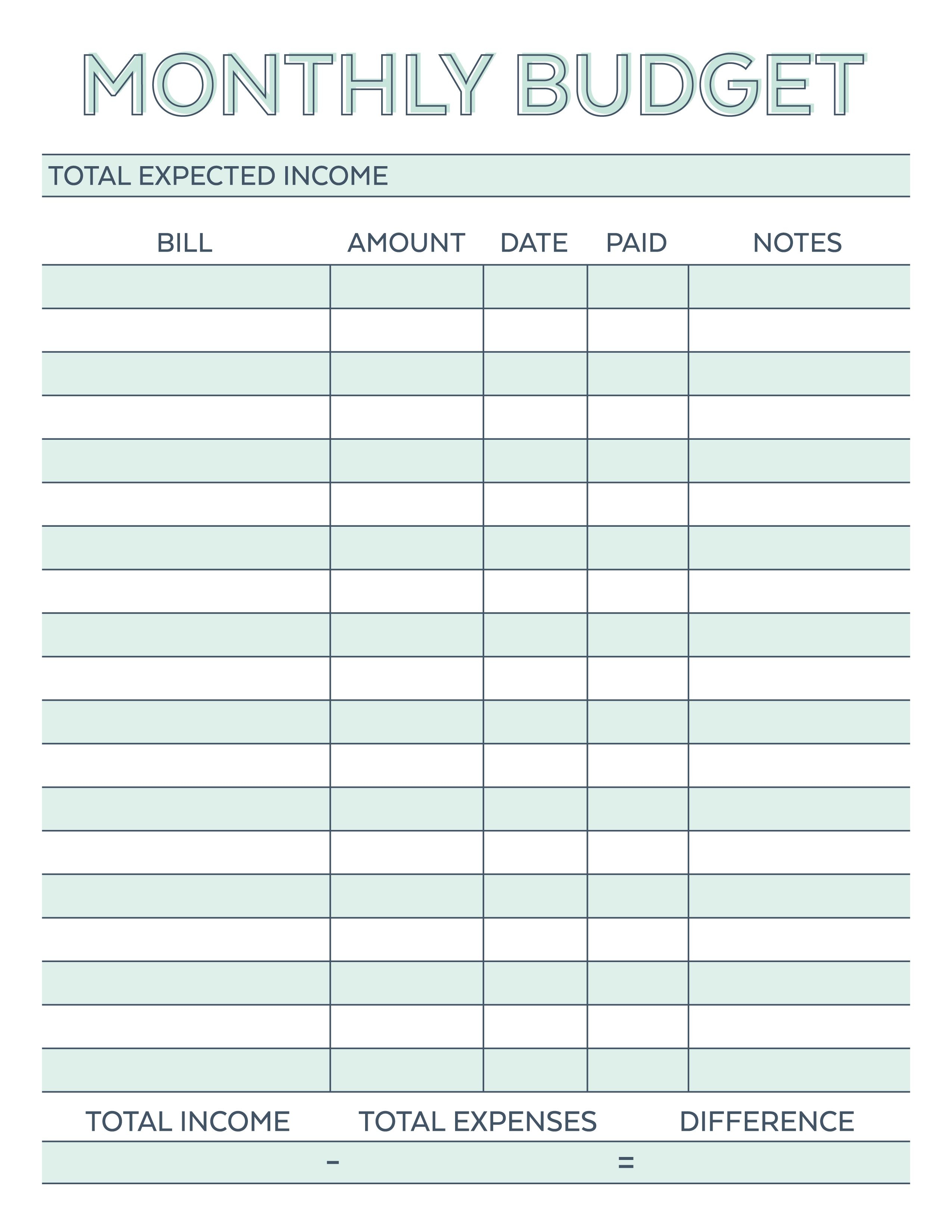 Pinmelody Vliem On Printables | Budget Spreadsheet, Household - Free Printable Budget Worksheets