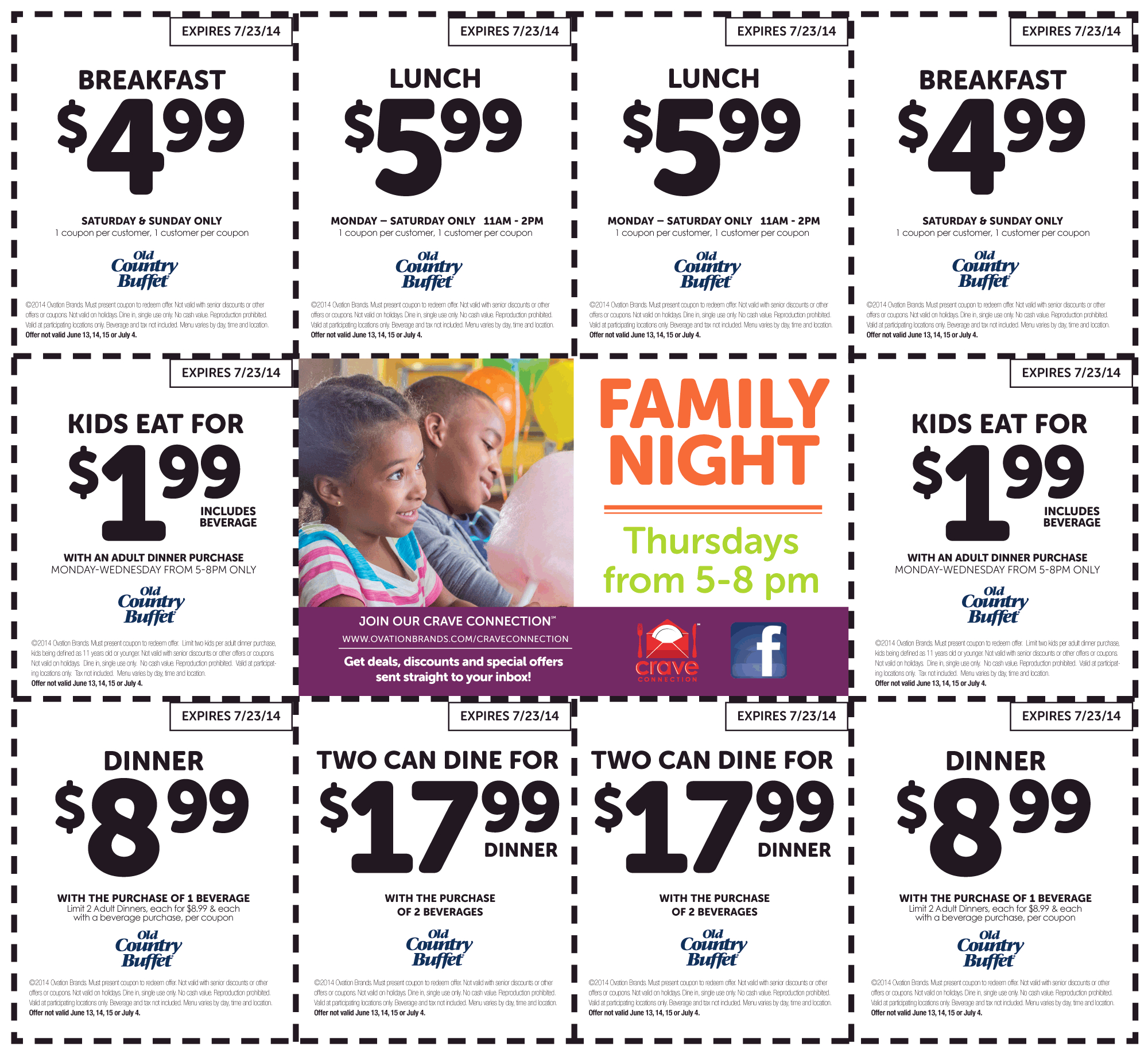 Pinned June 7Th: $2 Kids, $5 Breakfast, $6 Lunch &amp;amp; More At Old - Free Las Vegas Buffet Coupons Printable