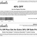 Pinned November 12Th: 40% Off A Single Item At Michaels, Or Online   Free Printable Michaels Coupons