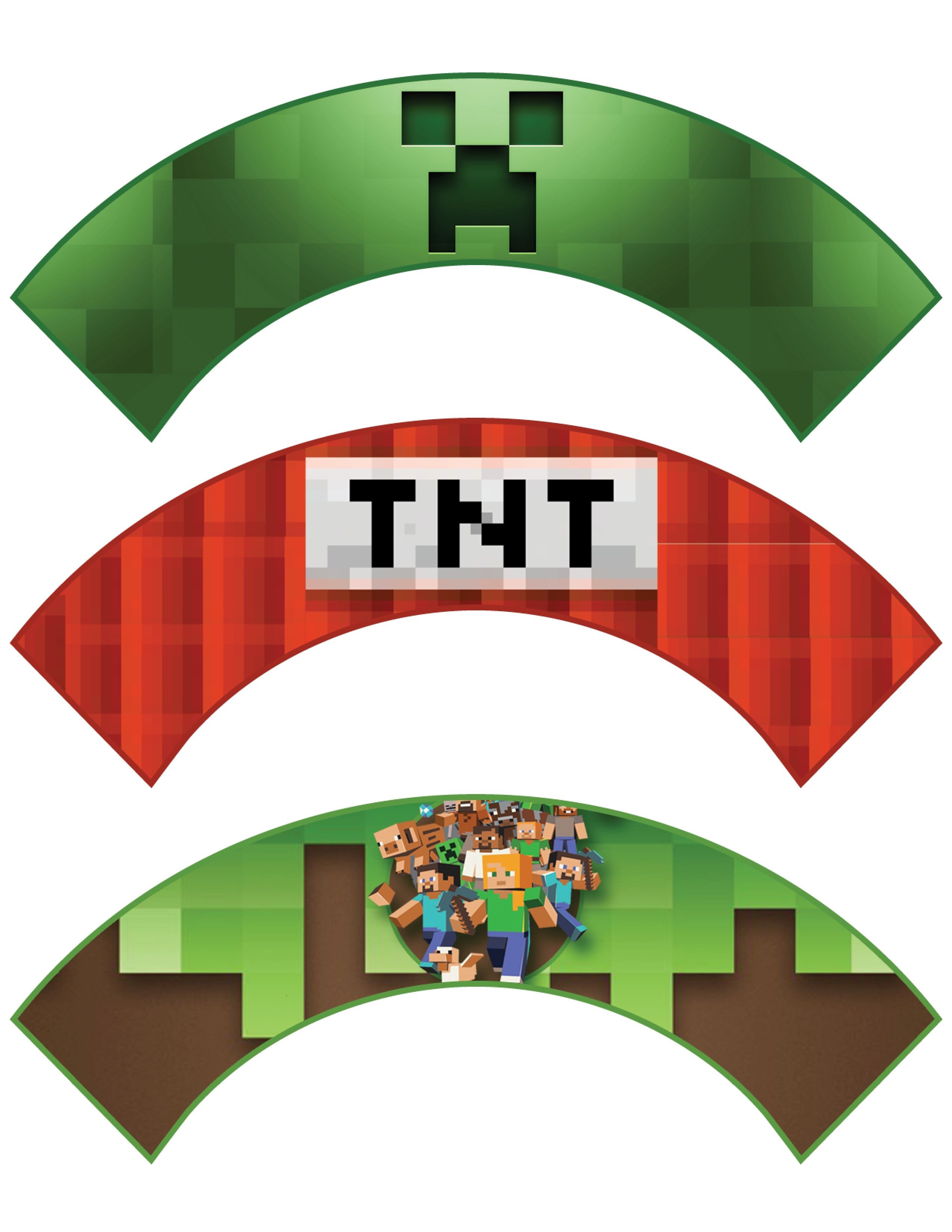 Minecraft Cupcake Toppers Printable