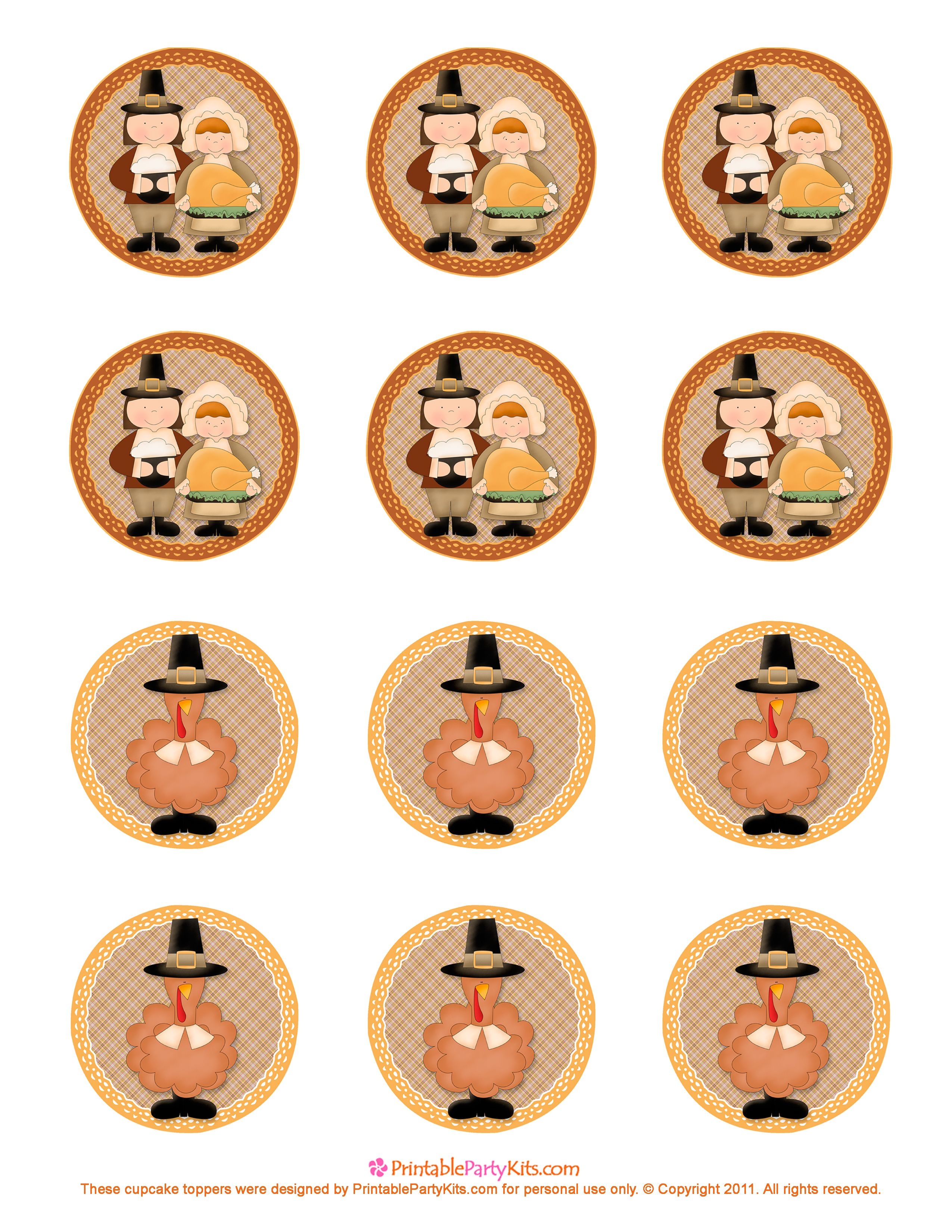Pinshirley Buttram On Fall | Thanksgiving Cupcakes, Christmas - Thanksgiving Cupcake Toppers Printable Free