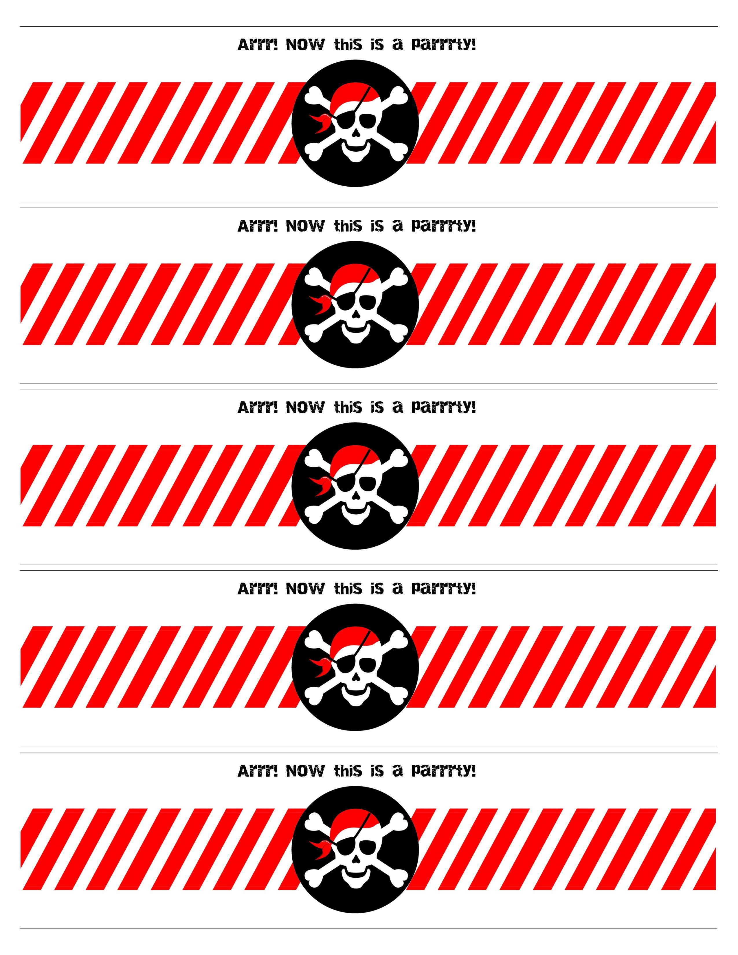Pirate Birthday Party With Free Printables | Free Label Printables - Free Printable Pirate Cupcake Toppers