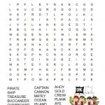 Pirate Word Search Free Printable For Kids   Free Search A Word Printable