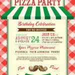 Pizza And Birthday Party Invitation Design Template Stock Vector   Free Printable Italian Dinner Invitations
